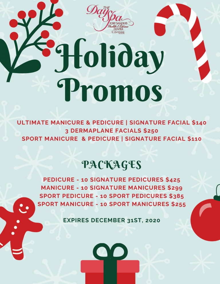 2020 Day Spa Holiday Promos Fort Sanders Health and Fitness Center,